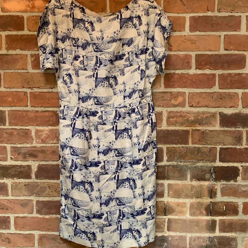 Feral Childe Silk Linen Van Allen Sheath Dress